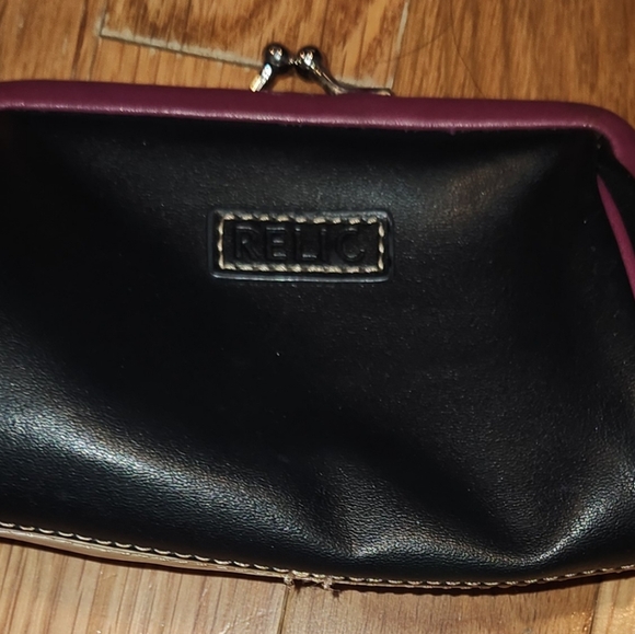 VINTAGE RELIC OVERSIZED SNAP COIN PURSE WALLET PURPLE LIBRA BIRTH SIGN ADORABLE - Picture 7 of 7